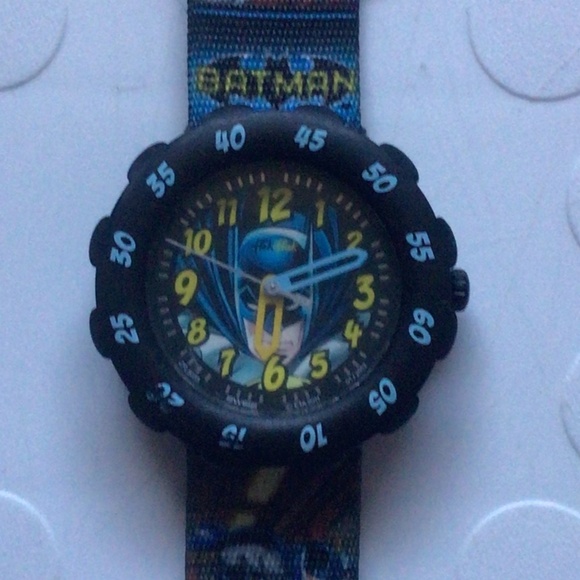 Rare DC Comics Batman Watch by Swatch Flik Flak - Picture 1 of 8